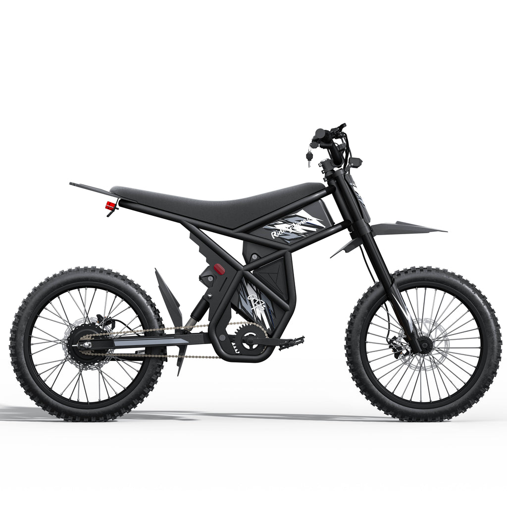 Riding Times GT73 moto électrique off-road 2000 W — vue coté