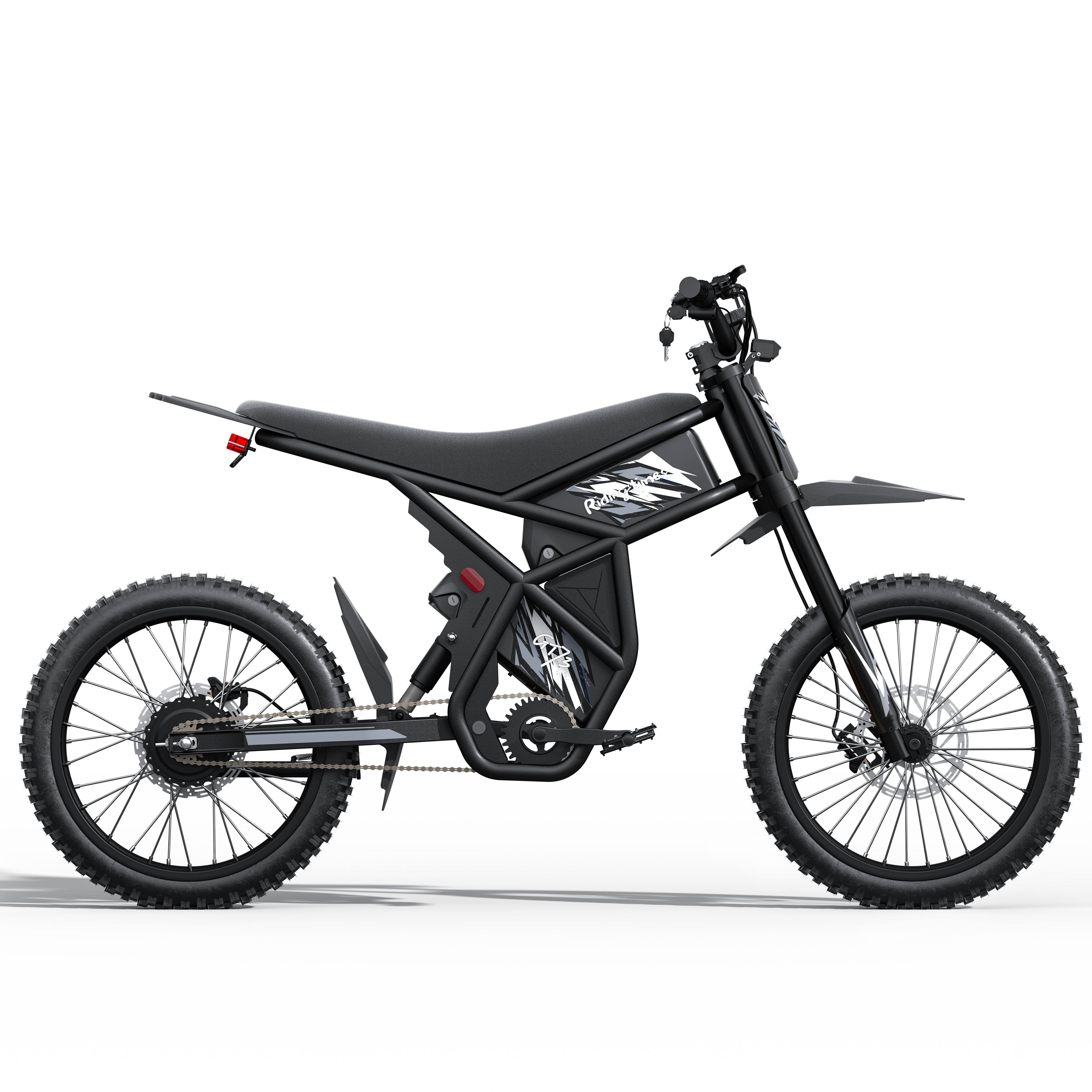 Riding Times GT73 moto électrique off-road 2000 W — vue coté
